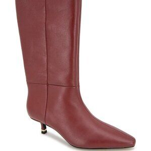 Kenneth Cole New York Women's Meryl Heel Boots Rio Red Leather Size 8.5